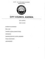 Wilkes-Barre City Council agenda for May 25, 2023