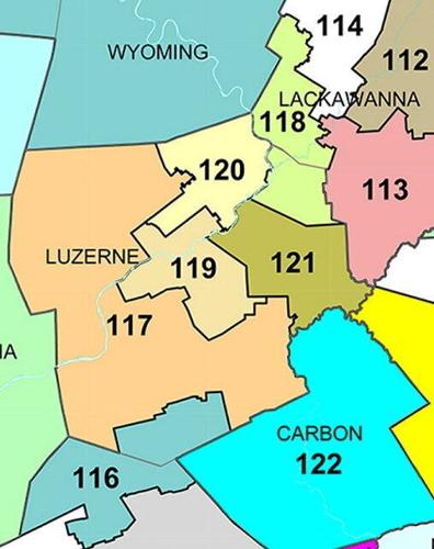 A Department of State map details the new legislative districts in Pennsylvania that are in effect for Tuesday's primary.