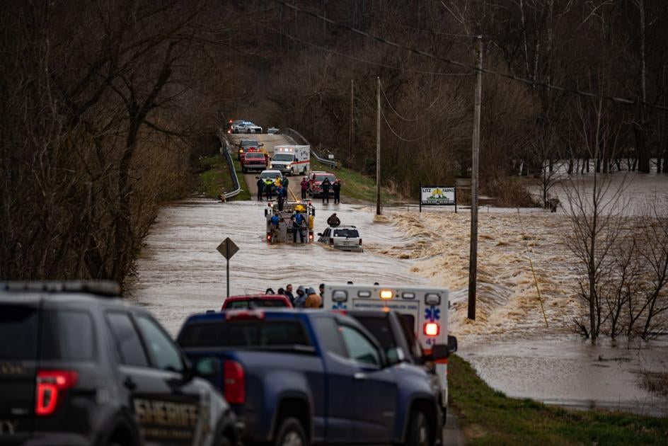 Driver Rescued From High Water On Spencer Hale Road Local News Citizentribune Com