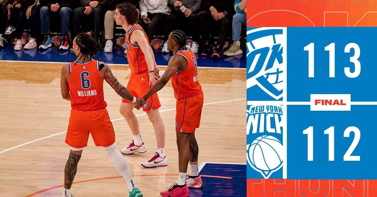 Thunder remporte sa première place en séries éliminatoires depuis 2020 et bat les Knicks sur le saut de Gilgeous-Alexander |  Communauté