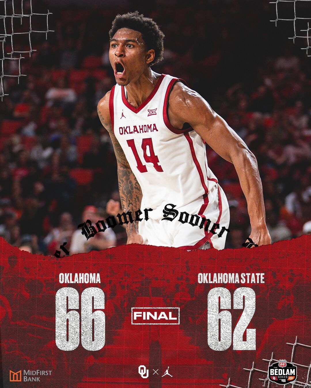 Jalon Moore Scores 15 To Help Oklahoma Beat Oklahoma State 66-62 ...