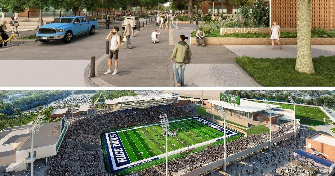 Rice University Gateway Project to connect campus with Rice Village, modernize Rice Stadium