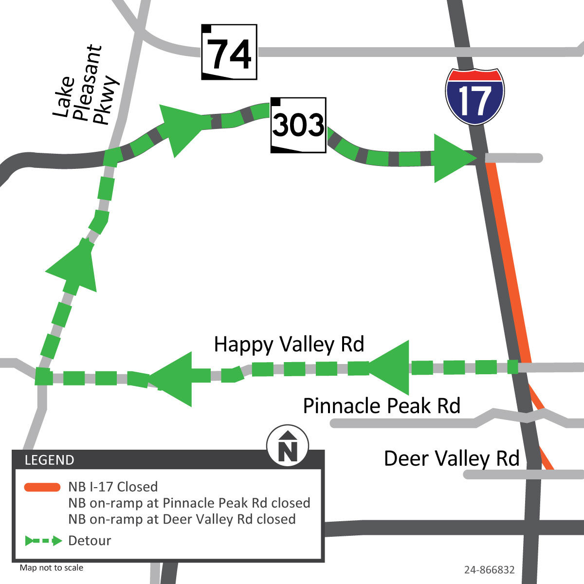 ADOT Alert: Northbound Interstate 17 Closed This Weekend In North ...