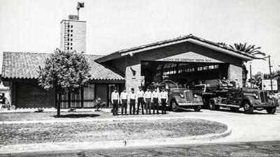 Fire Station No. 4 on opening day 1951, Moreland and First streets