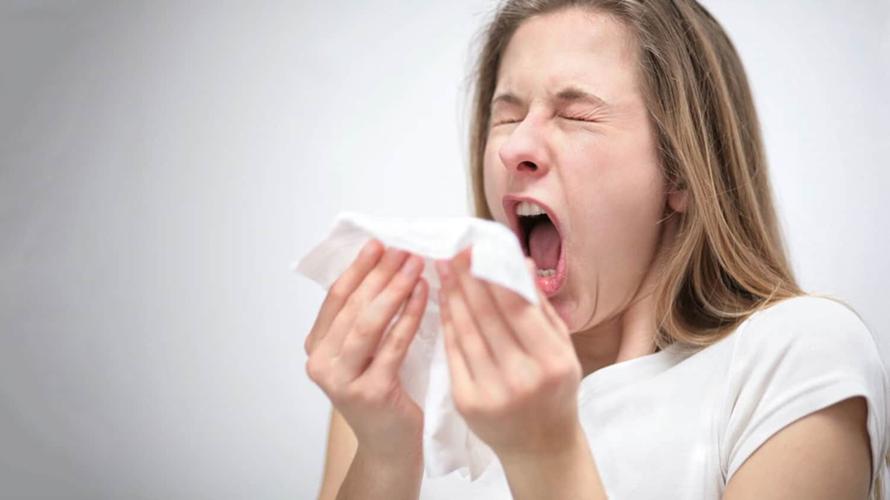 Sneeze stock image