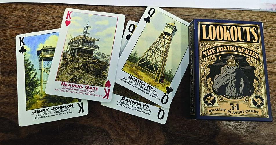 Idaho Lookouts playing cards at Clearwater Historical Museum
