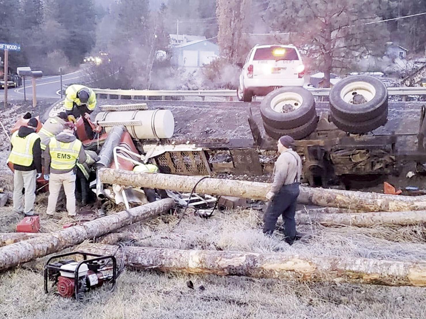 Log truck accident Top Stories