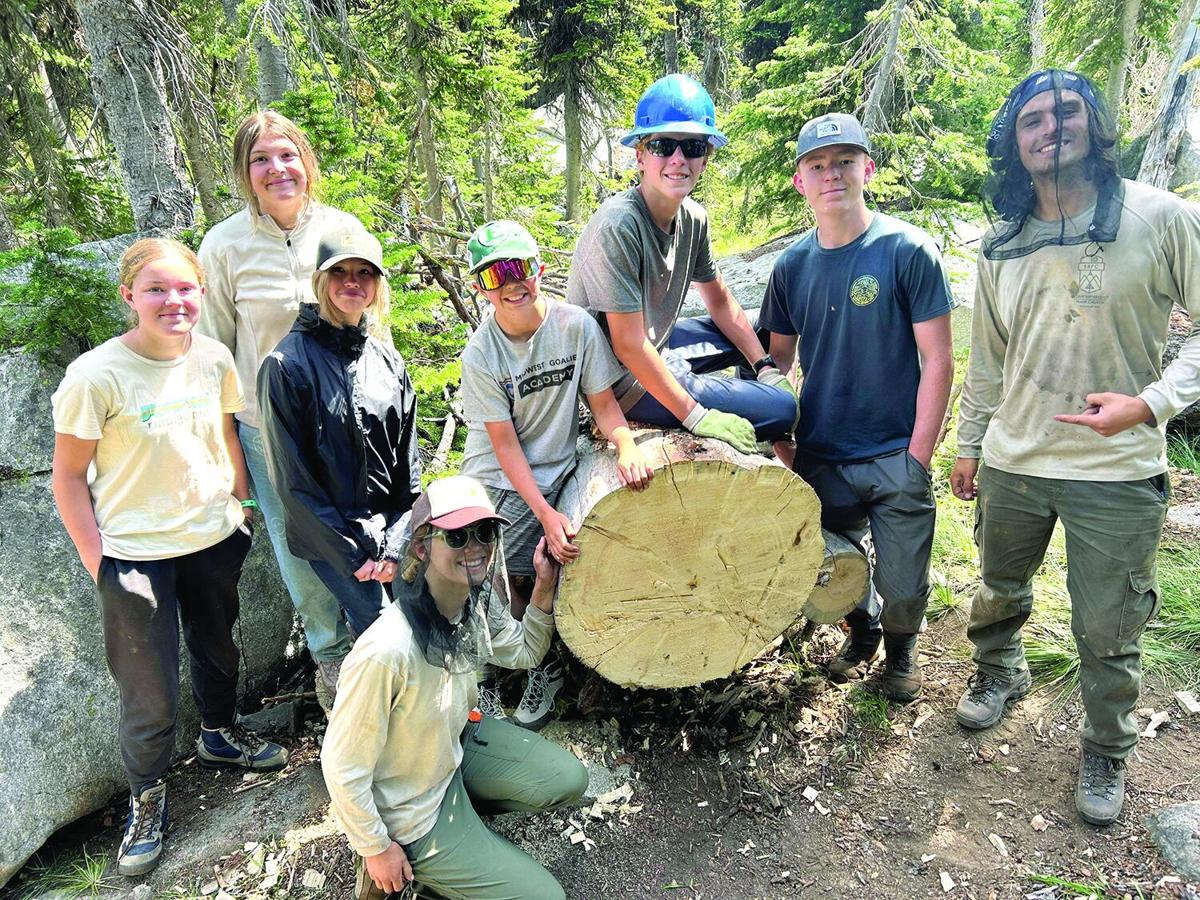 Fish Lake- Crew after cutting huge log, Fish Lake, BNF, SBW, photo by ...
