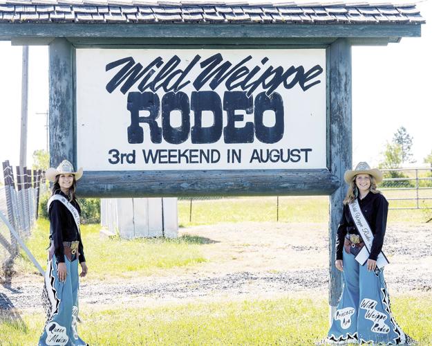 2022 Wild Weippe Rodeo Queen Madison Boccasini and Princess Ava Goetz