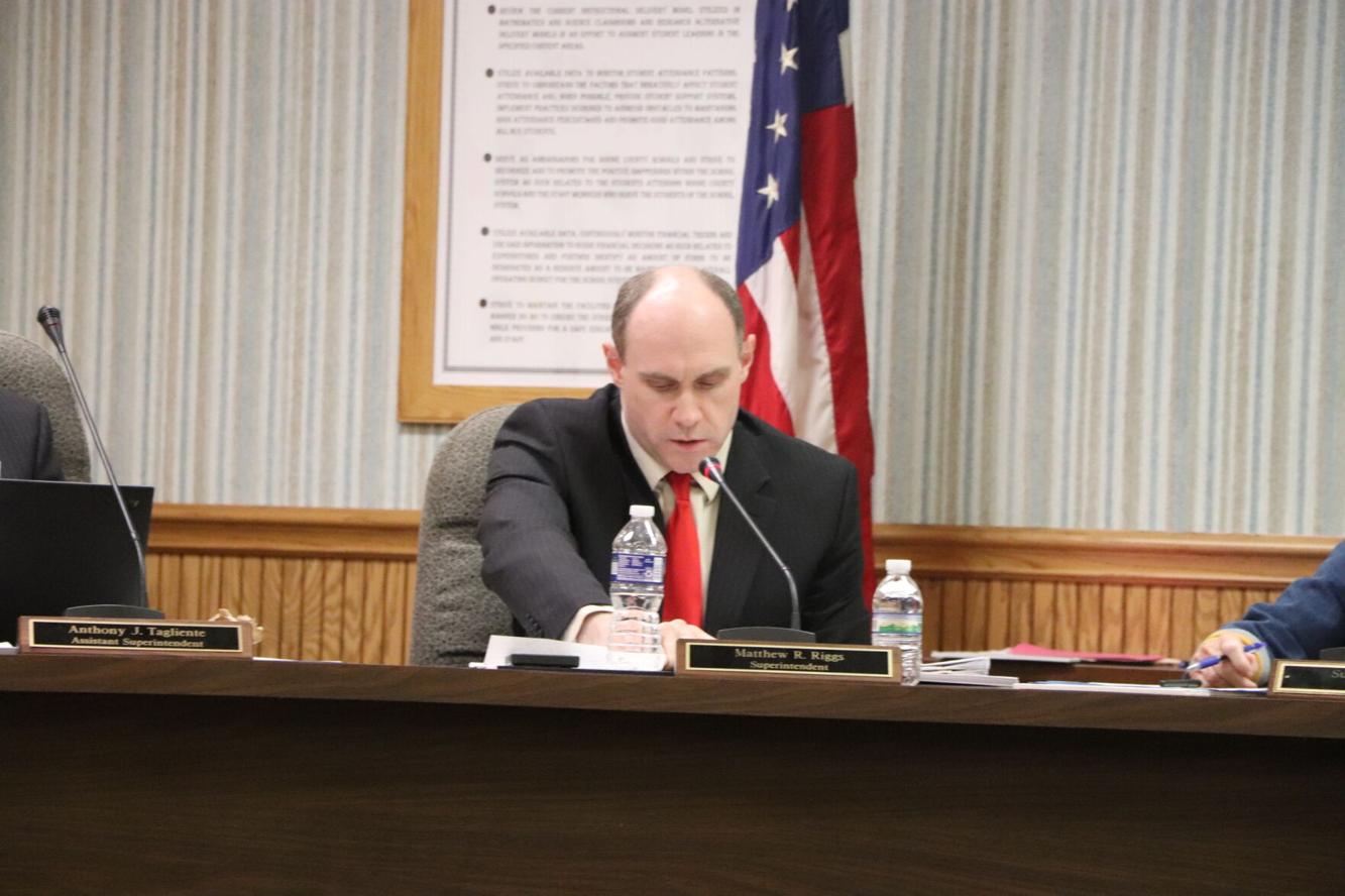 Riggs presents reports during BOE meeting News