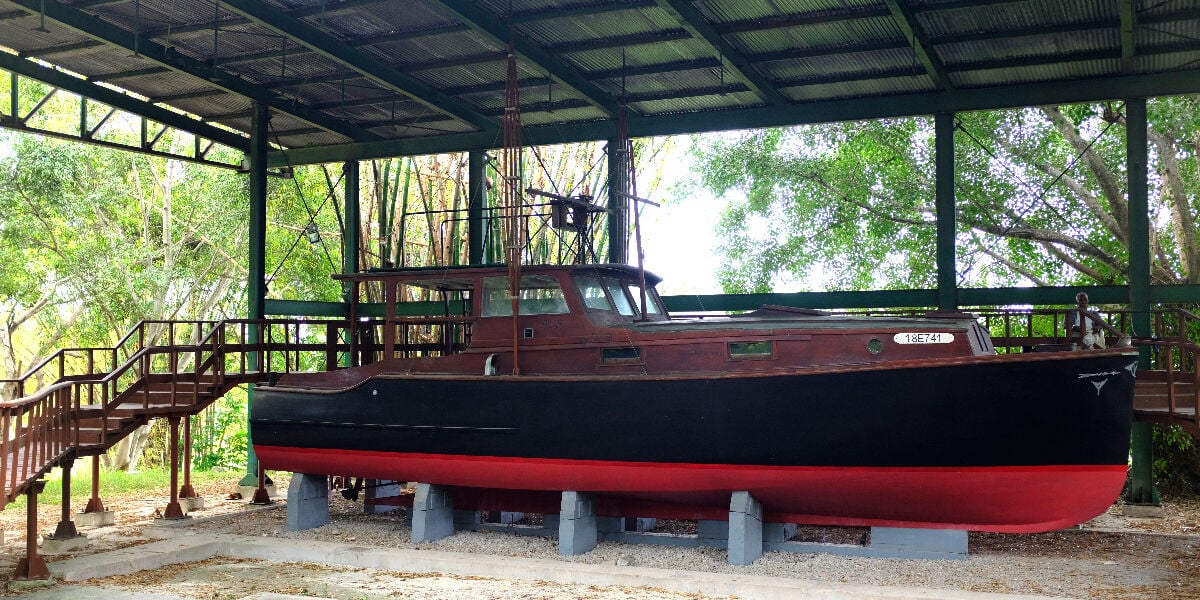 Hemingway's Pilar Fishing Boat 28" Wood Model Assembled