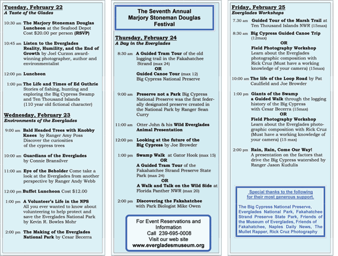 The Marjory Stoneman Douglas Festival, February 2225 News