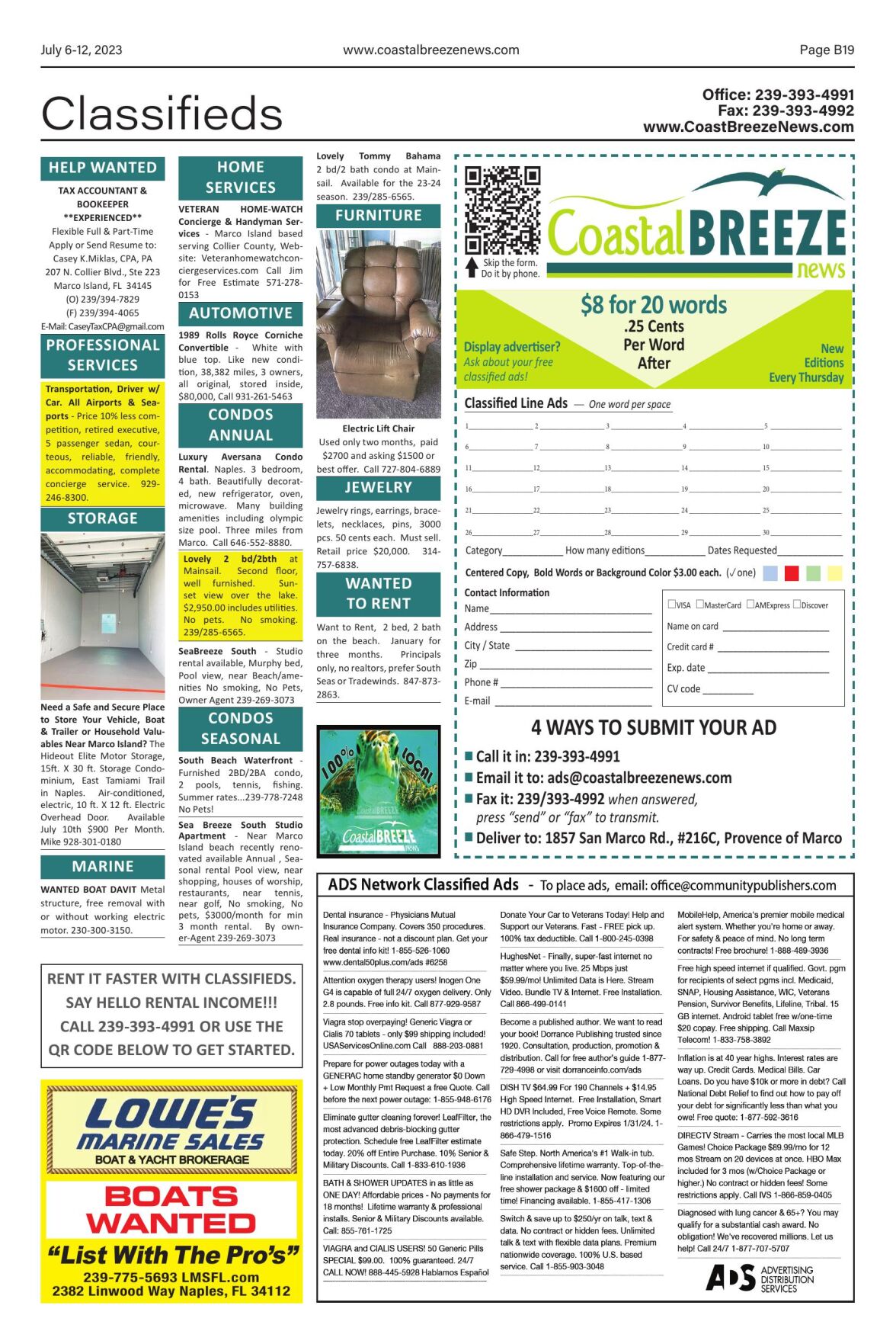 Classifieds 7-6.23 | | coastalbreezenews.com