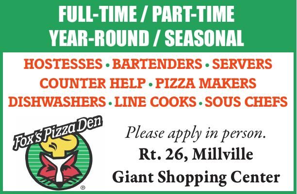 Multiple Positions - Fox's Pizza