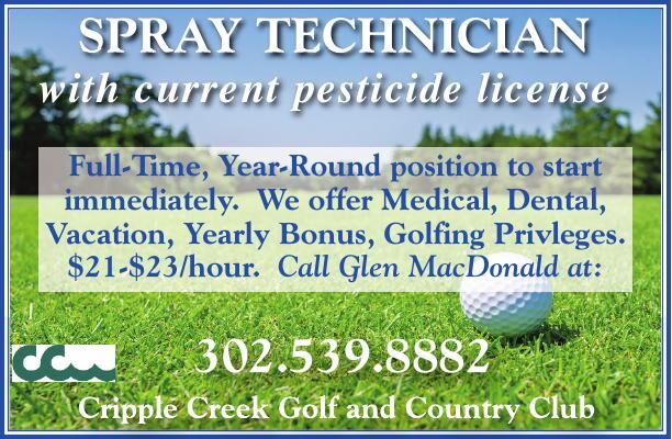 Spray Tech - Cripple Creek Golf | Employment 