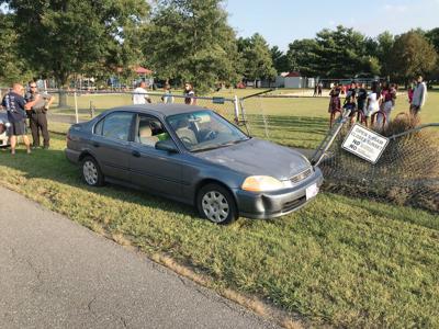 Frankford Town Park fence damaged in crash