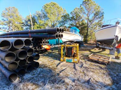 White Creek dredge staging