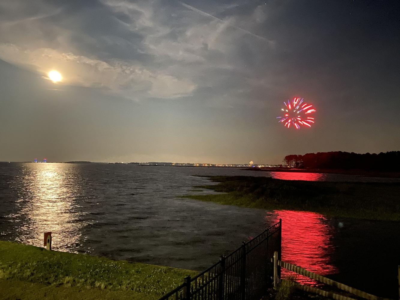 Fireworks over the Indian River Bay Point Pics