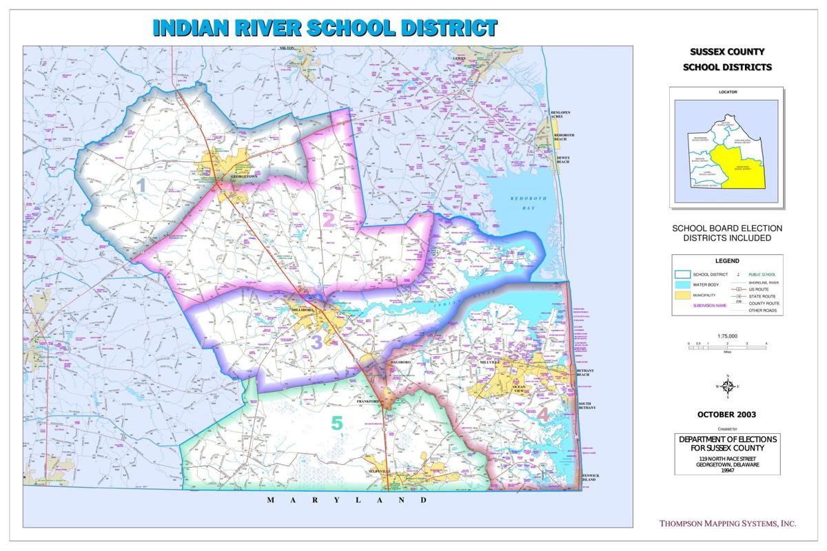 Map - Indian River School District - Election Voting Districts