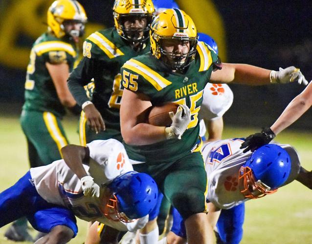 IRHS Football vs. Delmar - Homecoming - T.J. Burke barrels through the Delmar defense-BCom 17.jpg
