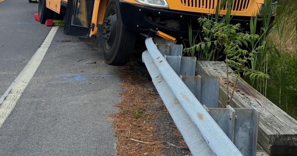 Bus driver injured in LB school bus crash