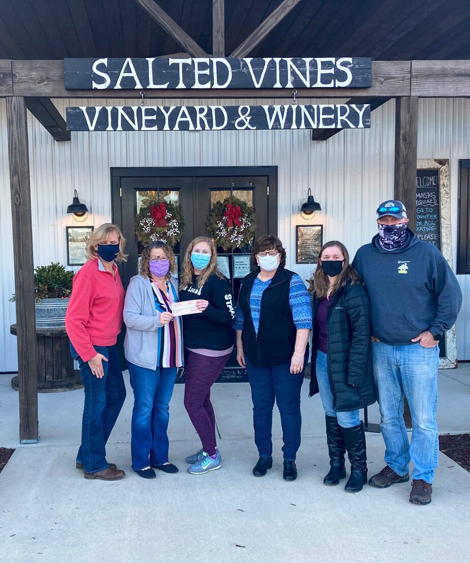 Salted Vines Vineyard Winery donates funds to local military and