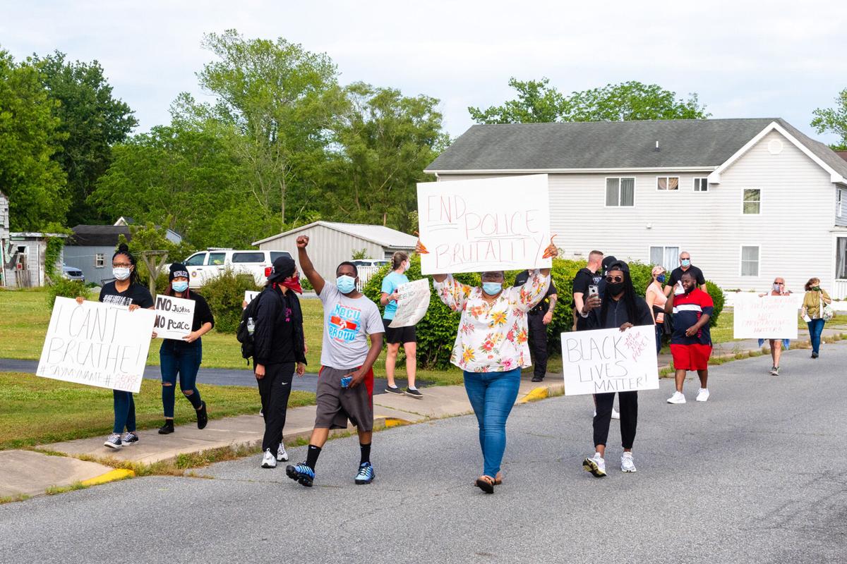 Frankford protesters march