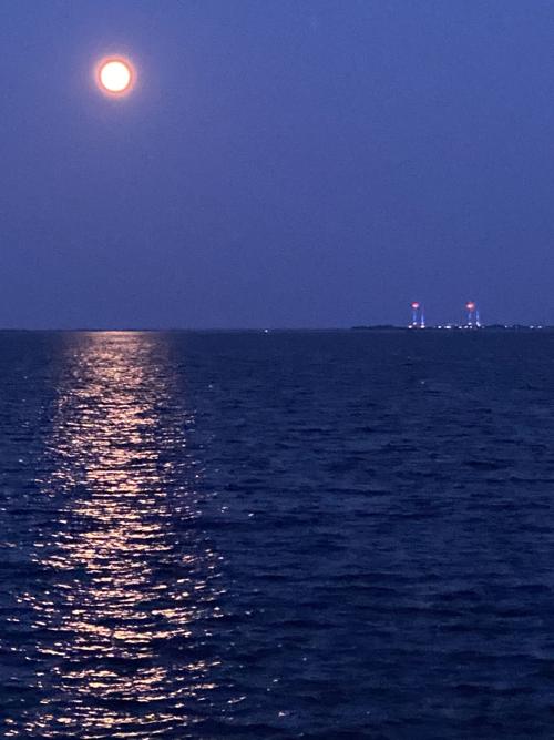 Moon over the Indian River Bay