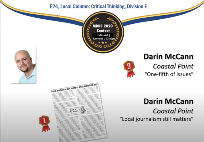 Coastal Point takes home top MDDC awards | Business | coastalpoint.com