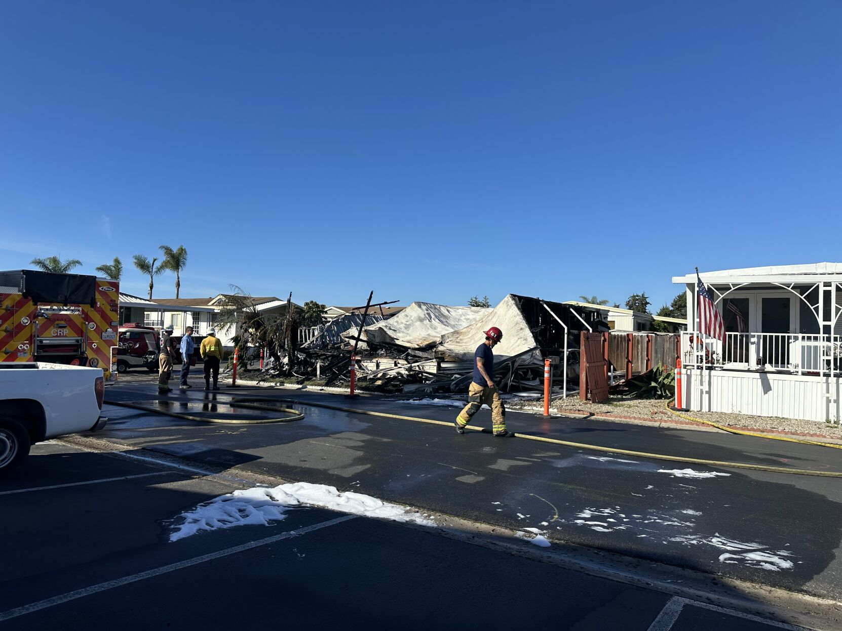 Resident injured as fire destroys Sandpiper Mobile Home Park residence ...