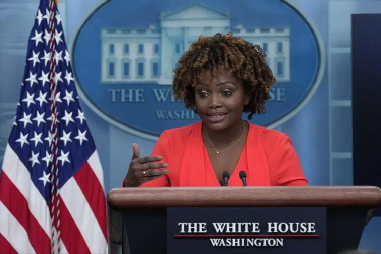 White House press secretary Karine Jean-Pierre speaks during the daily briefing at the White House in Washington, Wednesday, Jan. 11, 2023. (AP Photo/Susan Walsh)