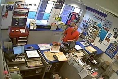 Man wanted for stealing money at the Post Office