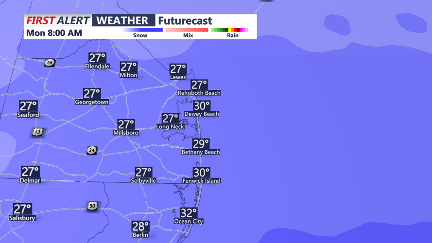 Widespread Snowfall Monday Morning