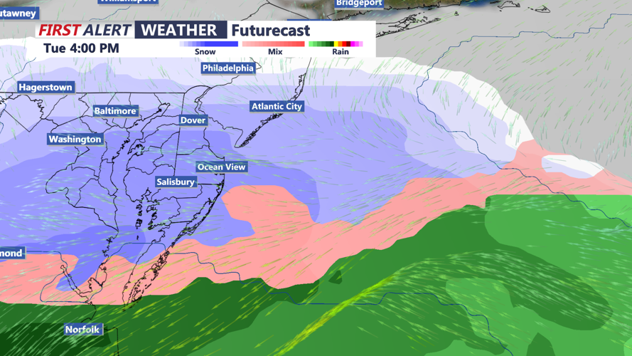 Accumulating Snow Possible Tuesday Night