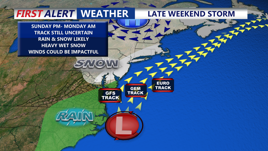LATE WEEKEND STORM 3 MODEL POSSIBILITIES