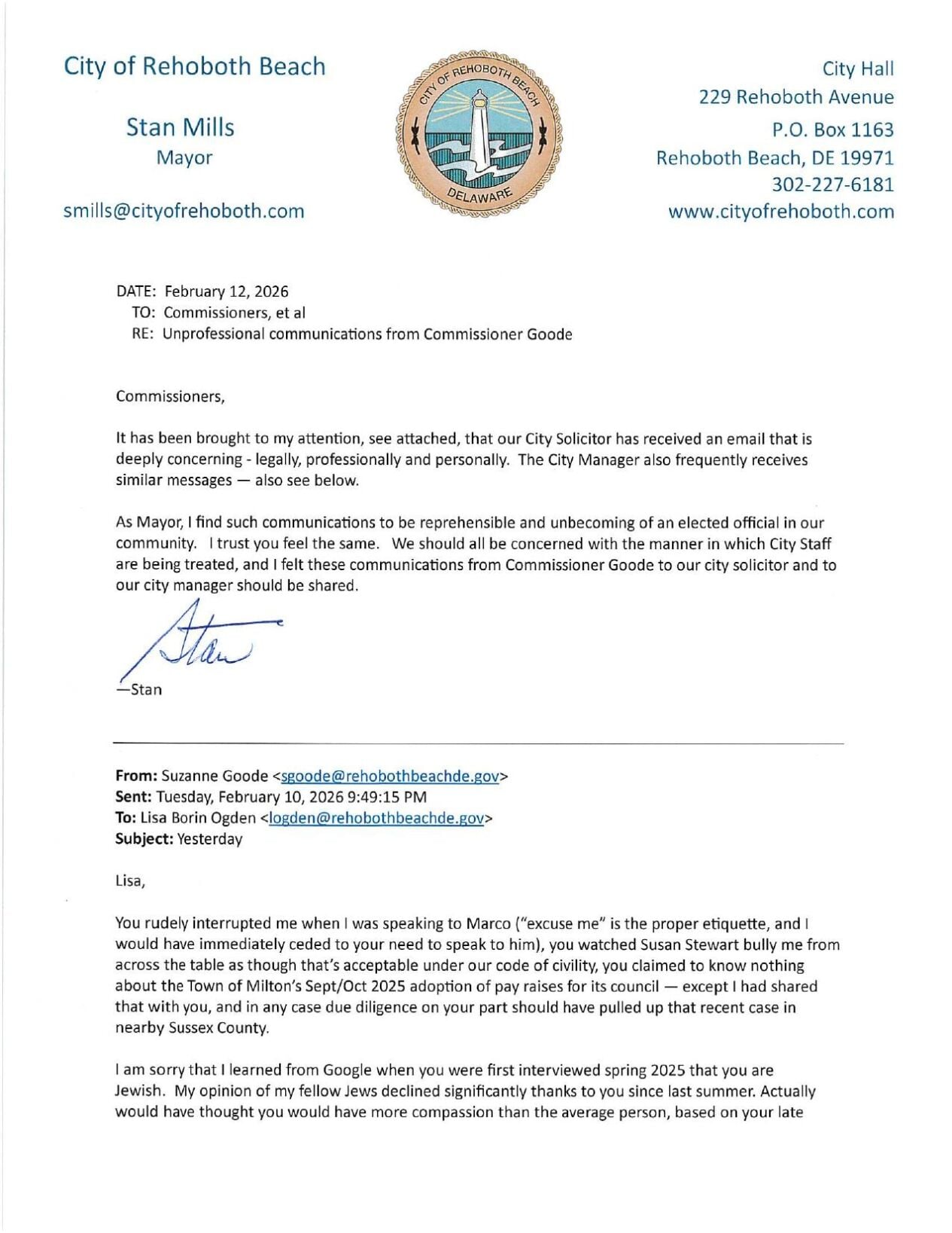 Goode email fully redacted