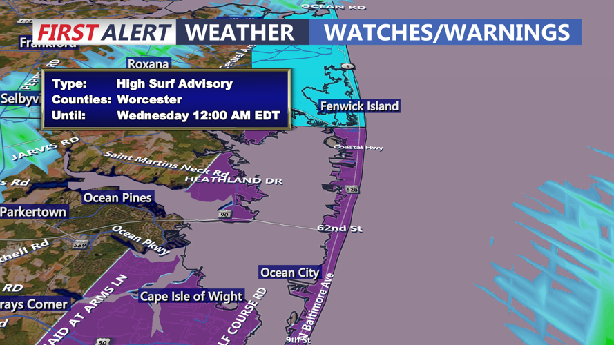 HIGH SURF ADVISORY OCEAN CITY