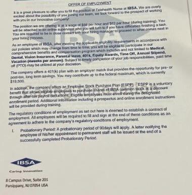 Fake employment offer letter used to scam a Millsboro woman