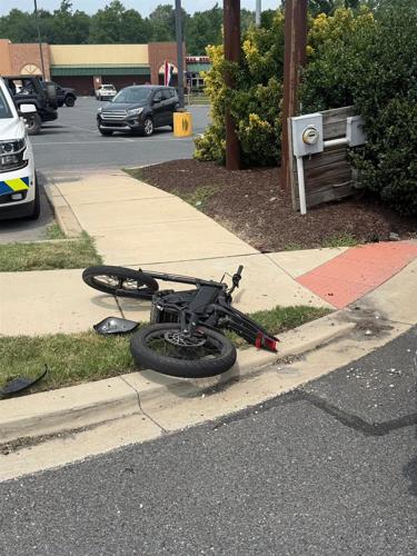 Motorized bicycle crash