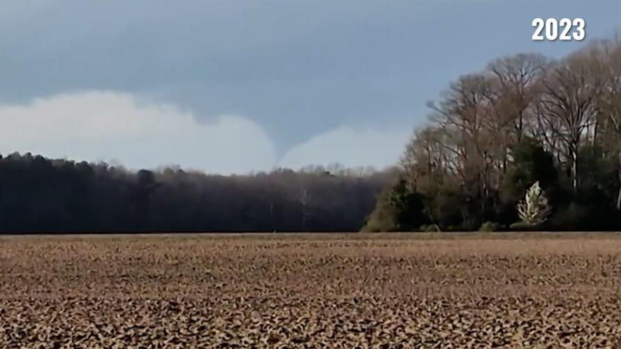 A tornado that touched down in Western Sussex in 2023