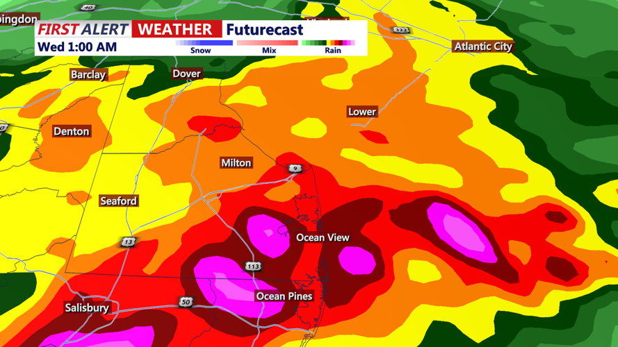 EARLY WEDNESDAY MORNING STORM THREAT ON FUTURECAST