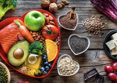 Healthy foods on a table