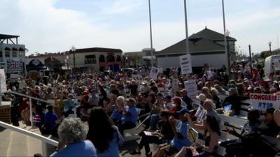 Sussex Against Martial Law protest at the Rehoboth Beach band stand