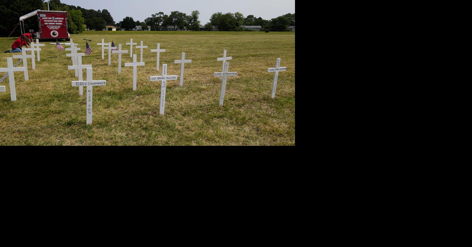 Lewes memorial remembers veterans lost to suicide with growing cross ...