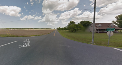 Intersection of Prettyman Road and Pettyjohn Road in Georgetown