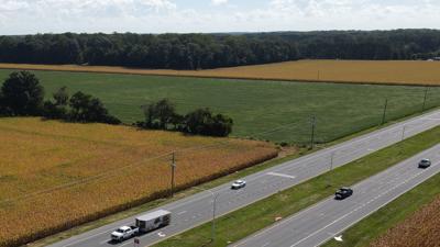 Drone footage of the proposed projects site