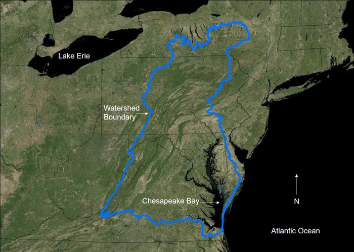 Chesapeake Bay Watershed boundary, USA