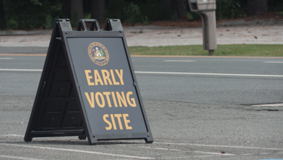 an image of an early voting sign 