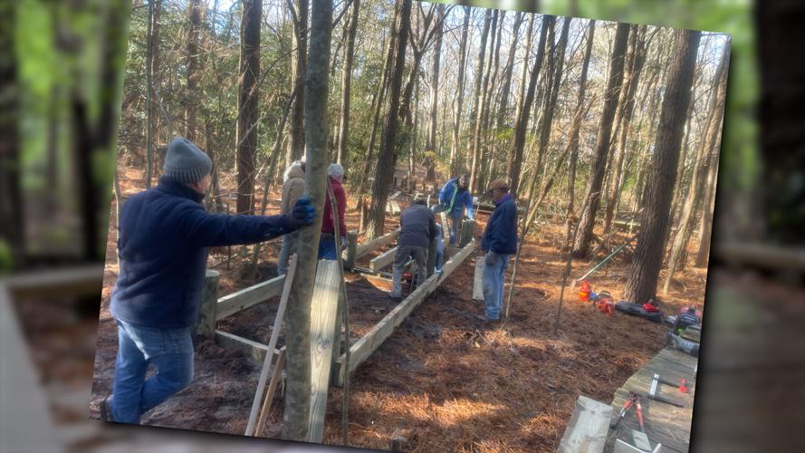 Boardwalk built by volunteers
