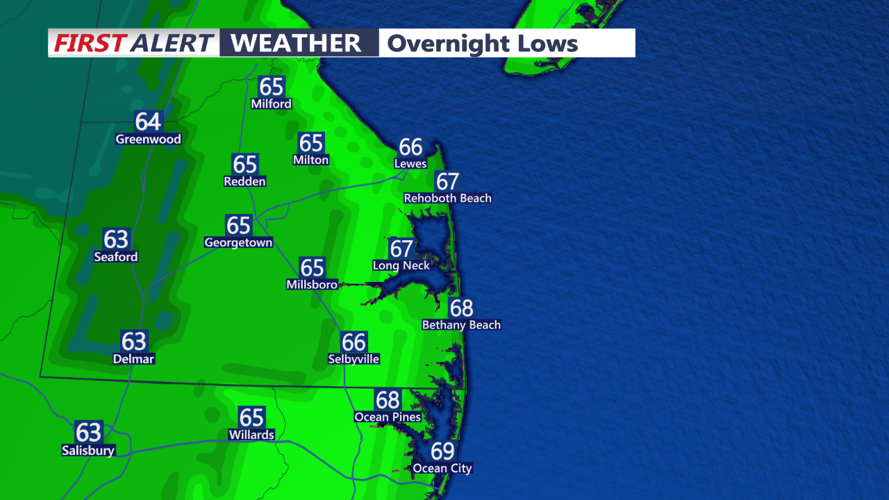 Saturday Overnight Lows